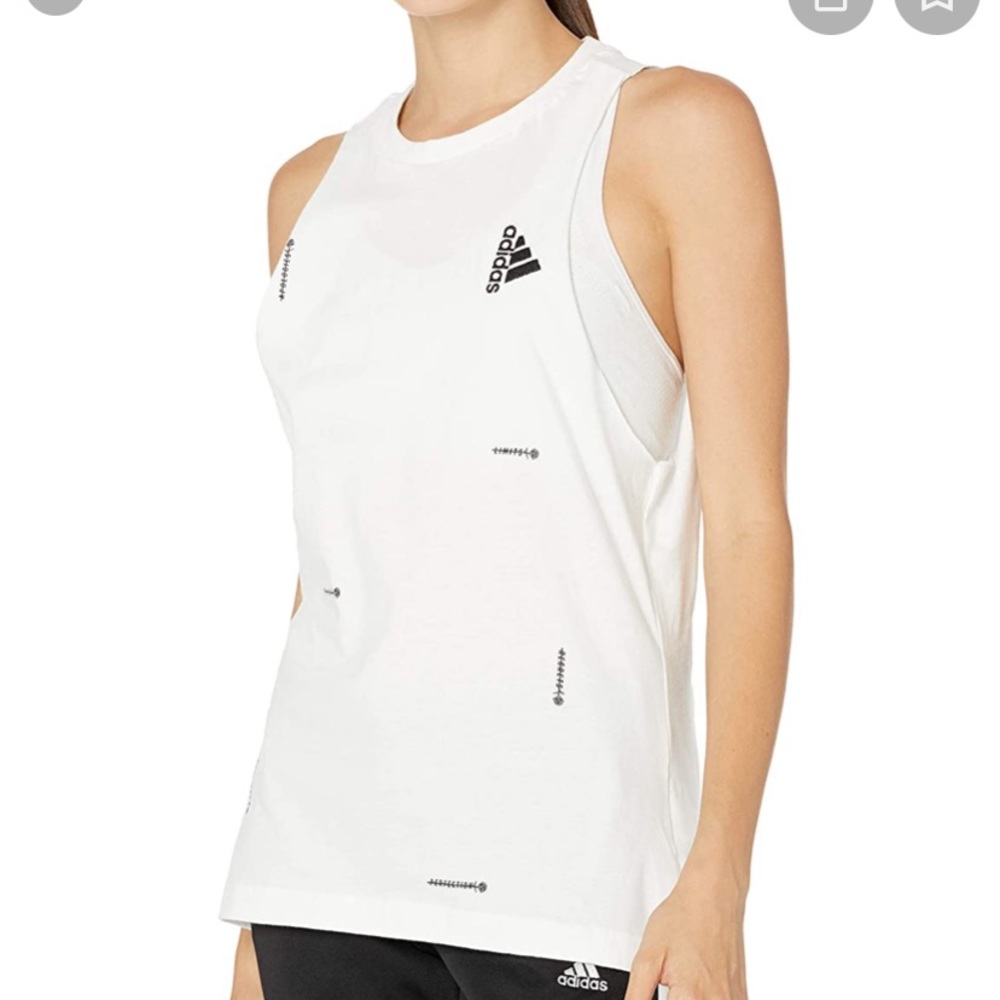 White adidas women’s cotton tank top